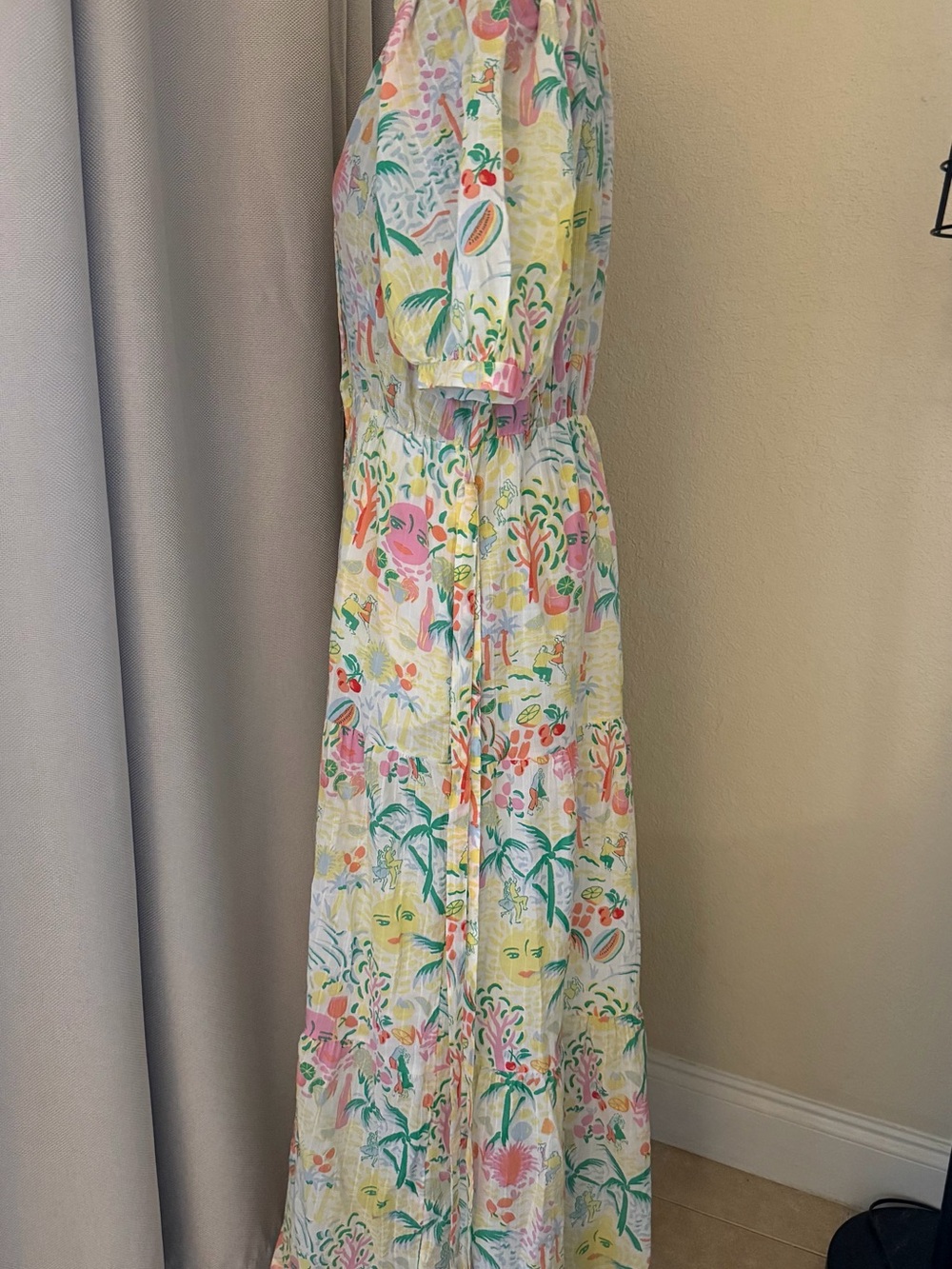 Roller Rabbit x Target Tropical Floral Tie Waist Maxi Dress Small - Picture 5 of 9